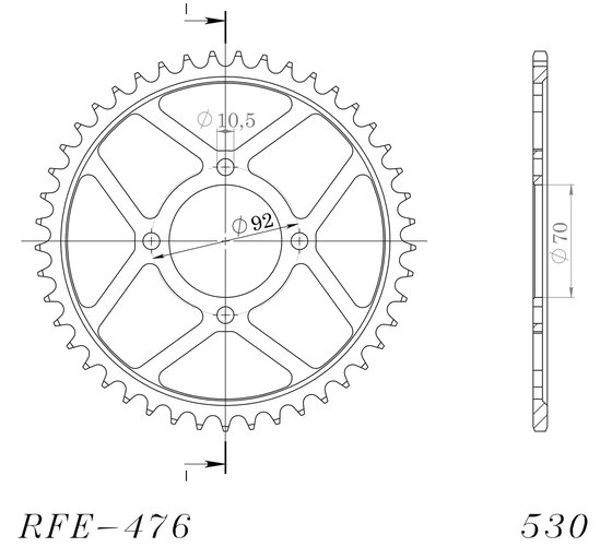 Z 400 ER (1978 - 1980) supersprox / jt rear sprocket 476.45 | Supersprox