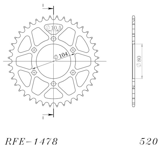 ZX-6RR NINJA (2003 - 2004) supersprox rear sprocket 1478.40 | Supersprox