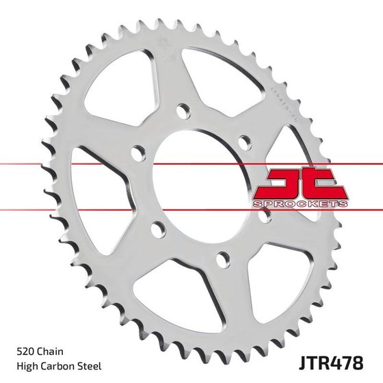 ZX-6RR NINJA (2003 - 2006) lightweight rear sprocket - 45 teeth, 520 pitch, black | JT Sprockets