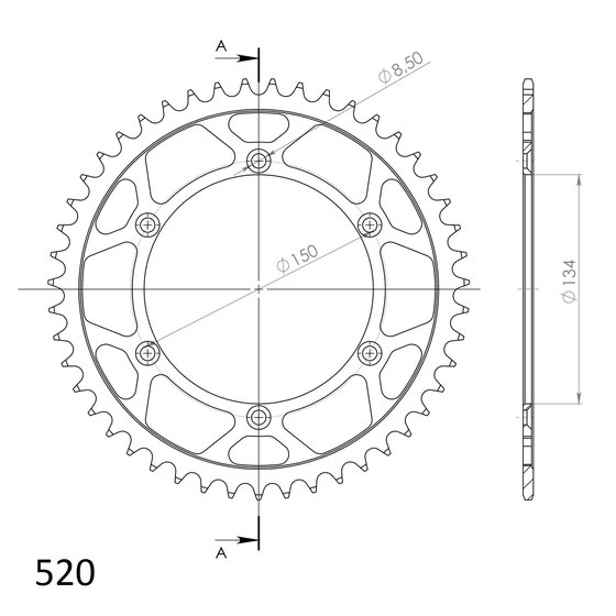 KX 125 (1982 - 2005) steel rear sprocket | Supersprox