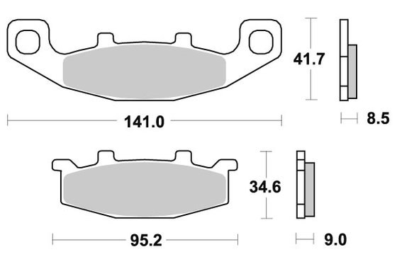 ER 5 TWISTER (1997 - 2000) brakepads ceramic | SBS