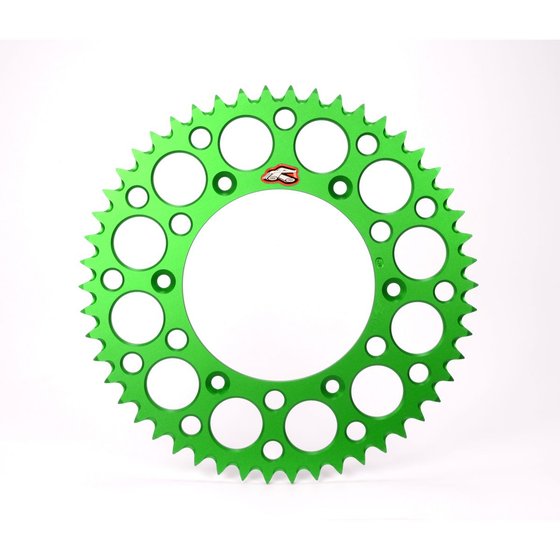 KX 250 F (2004 - 2023) aluminum rear sprocket - 50 teeth green | RENTHAL