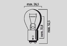 KMX 125 (1991 - 2003) 12v amber bay15d bulb (10 pack) | FLOSSER