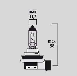 NINJA ZX 14 R (2006 - 2011) halogen headlight bulb h11 12v 55w | FLOSSER