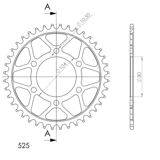 Z 1000 (2007 - 2009) supersprox / jt rear sprocket 1489.40 | Supersprox