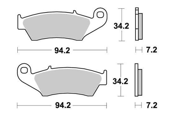 KX 450 X (2021 - 2023) brakepads racing sintered | SBS