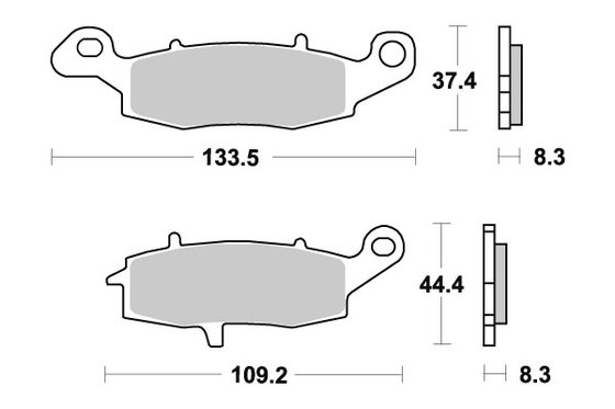 VN 800 VULCAN DRIFTER (1999 - 2002) brakepads sintered rear | SBS