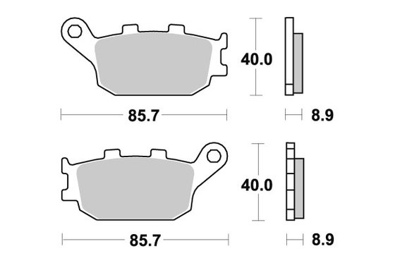 Z 1000 (2007 - 2009) brakepads ceramic | SBS