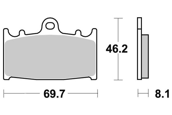 GPZ 1100 (1993 - 1997) brakepads ceramic | SBS