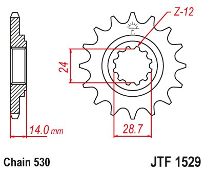 GPZ 1100 (1995 - 1998) steel front sprocket | JT Sprockets