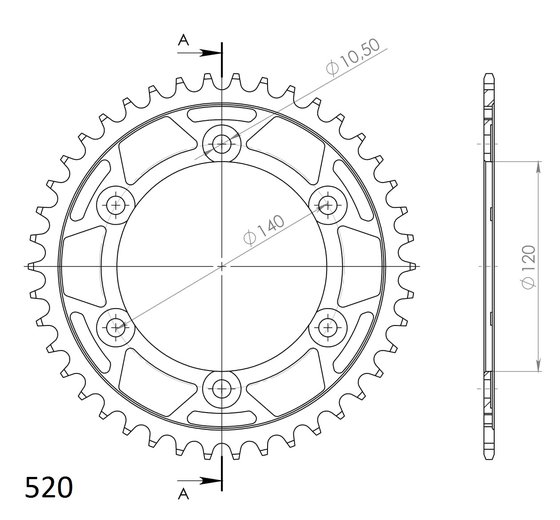 EN 500 VULCAN (2004 - 2006) supersprox / jt rear sprocket 1490.42 | Supersprox