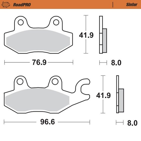 Z 650 (2018 - 2021) sintered rear brake pad | MOTO-MASTER