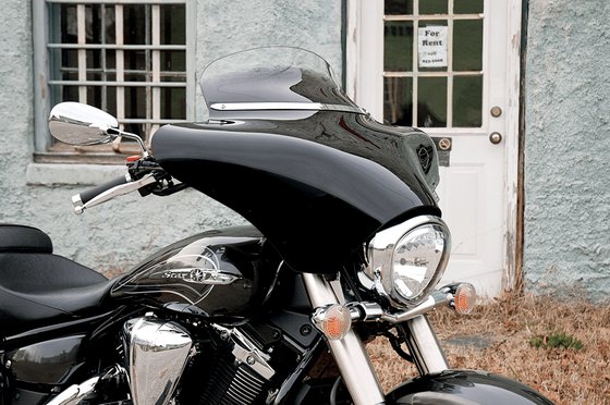 VN 800 VULCAN CLASSIC (1996 - 2006) slim polished windshield trim for batwing fairing | MEMPHIS SHADES HD