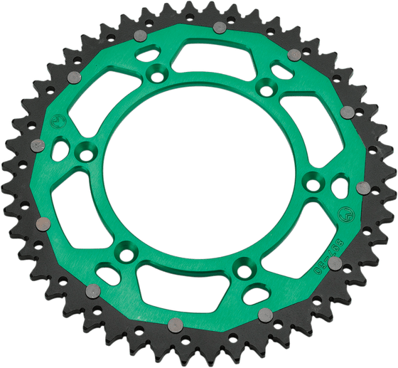 KX 450 F (1974 - 2022) dual mse rear sprocket - 49 teeth - green/natural | MOOSE RACING