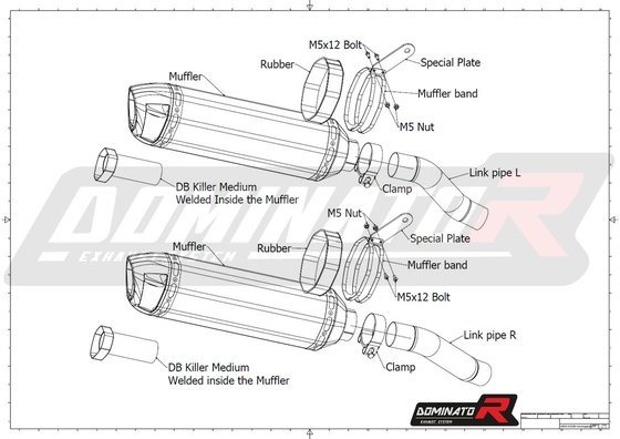 Z 1000 (2014 - 2016) homologated exhaust silencer hp1 | Dominator