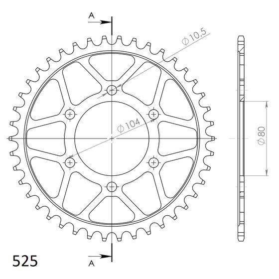 Z 1000 (2014 - 2014) supersprox rear sprocket 1489.42 | Supersprox