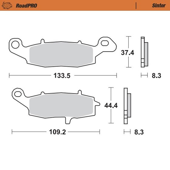 ZR 7 H (1999 - 2003) sintered front brake pad | MOTO-MASTER