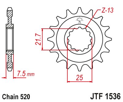 ZX 6R NINJA 636 (2013 - 2023) steel front sprocket | JT Sprockets