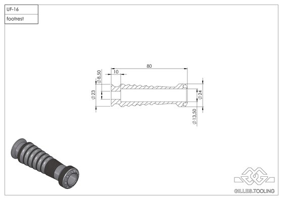 Z 1000 (2017 - 2020) footrest kit for passenger and rider | GILLES TOOLING