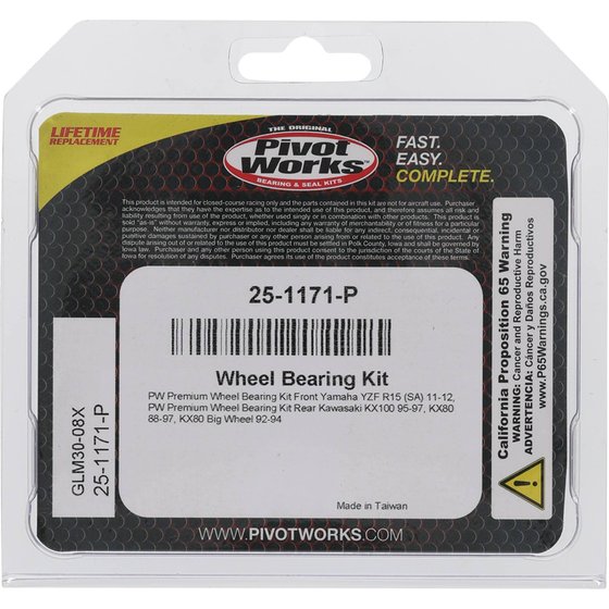 KX 100 (1995 - 1997) wheel bearing kit front | All Balls