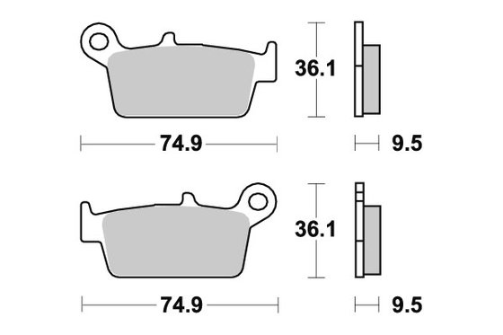 KLX 250 (1998 - 2018) brakepads racing sintered | SBS