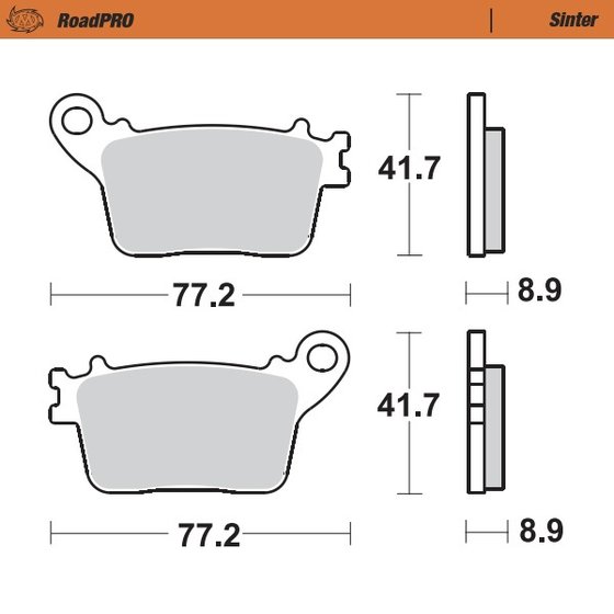 ZX 10 RR NINJA (2017 - 2022) sintered rear brake pad | MOTO-MASTER