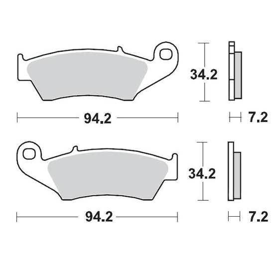 KLX 250 R (1993 - 1996) sintered metal racing brake pads | MOTO-MASTER