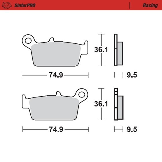 KLX 250 S (2006 - 2014) sintered metal racing brake pads | MOTO-MASTER