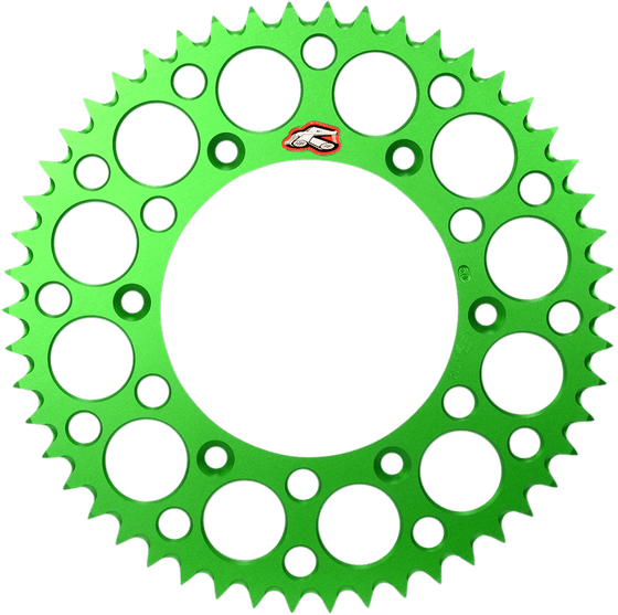 KLX 250 S (2006 - 2015) aluminum rear sprocket - 51 teeth green | RENTHAL