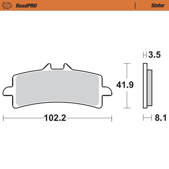 ZX 10R NINJA (2012 - 2021) sintered front brake pad | MOTO-MASTER