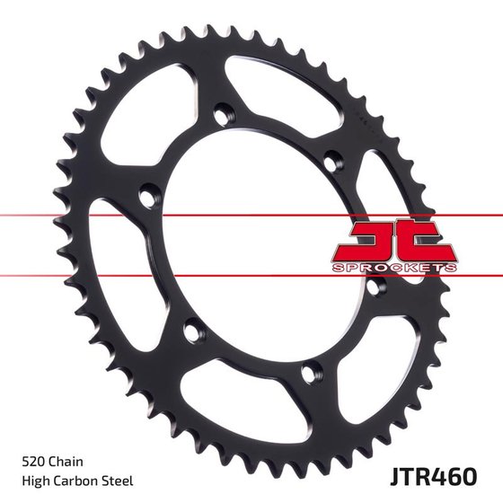 KX 125 (1980 - 2008) rear sprocket 53 tooth pitch 520 black jtr46053 | JT Sprockets