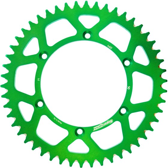 KX 250 (1987 - 1989) supersprox rear sprocket alu ral-460:47 green | Supersprox