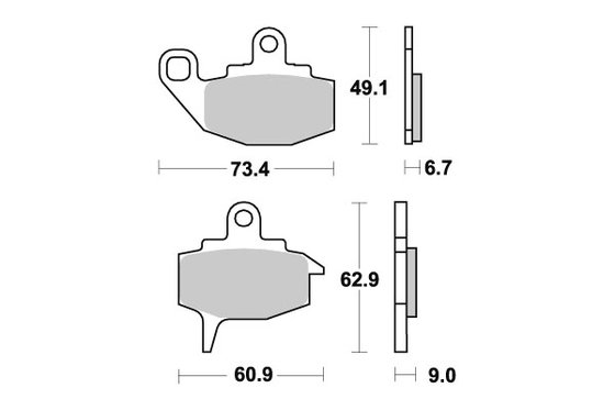 KLR 650 (1987 - 1994) brakepads ceramic | SBS