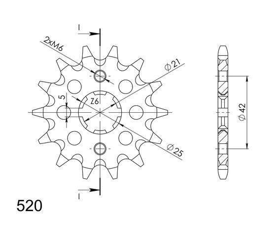 KX 500 (1987 - 2004) front sprocket | Supersprox