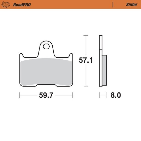 ZX 7RR NINJA (1996 - 1999) sintered rear brake pad | MOTO-MASTER