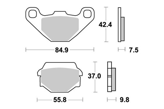 KLR 650 (1987 - 2004) brakepads ceramic | SBS