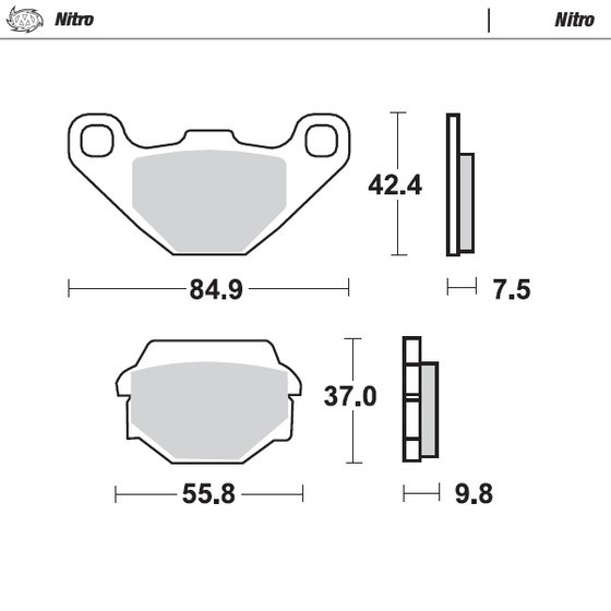 KLR 650 (1989 - 2007) moto-master brakepads kawasaki: rear klr650 1989-2003, husaberg all models <199 | MOTO-MASTER