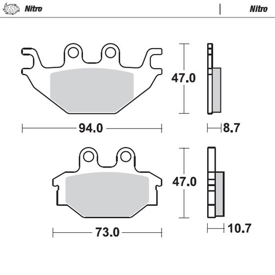 KVF 300 (2012 - 2019) nitro atv brake pad | MOTO-MASTER