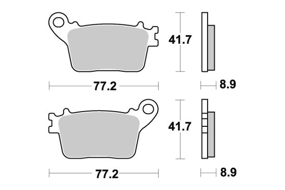 ZX 10 RR NINJA (2017 - 2023) brakepads sintered rear | SBS