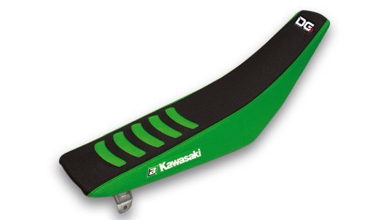 KX 450 F (2009 - 2011) double grip 3 seat cover green/black | BLACKBIRD RACING