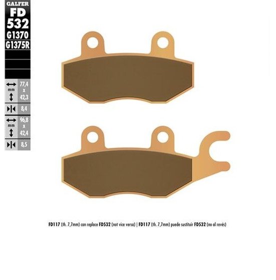 Z 400 ER (2020 - 2023) street sinter brake pad | GALFER