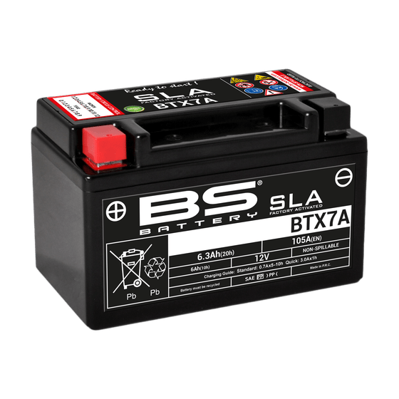 EX 250 R NINJA (2008 - 2012) btx7a sla 12v battery | BS BATTERY