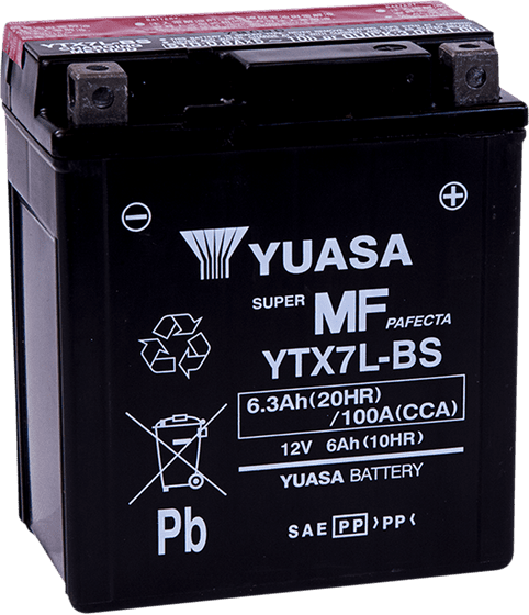 ZZR 250 (1990 - 2004) yuasa battery ytx7l-bs (cp) with acidpack (5) | YUASA