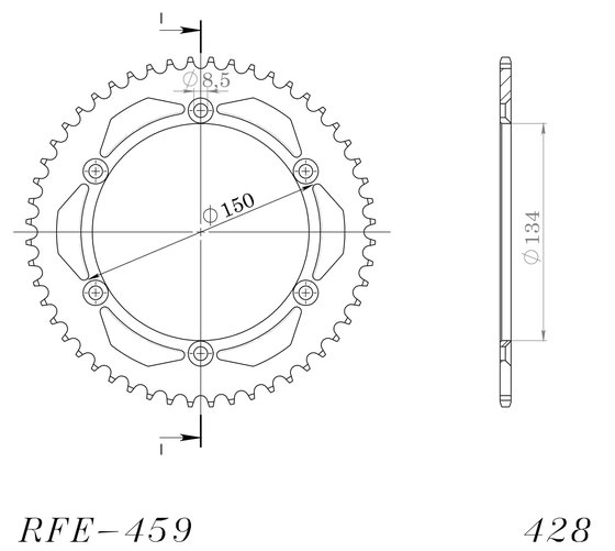 KDX 125 SR (1990 - 1999) supersprox / jt rear sprocket 459.52 | Supersprox