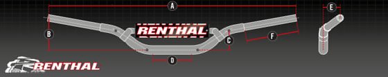 KLX 300 R (1997 - 2007) renthal fatbar 604 rc tt handlebar | RENTHAL