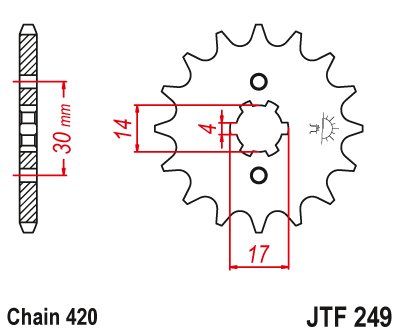 AE 80 (1981 - 1989) steel front sprocket | JT Sprockets