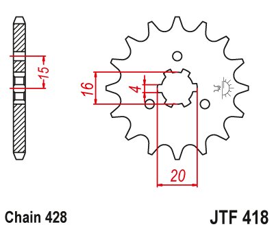 KM 100 (1978 - 1982) steel front sprocket | JT Sprockets