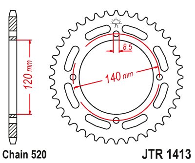 KXF 250 TECATE (1987 - 1988) steel rear sprocket | JT Sprockets