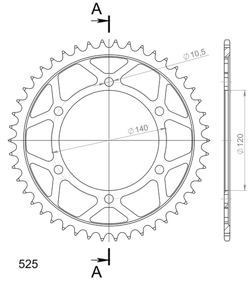 ZX 6R NINJA (1995 - 1997) supersprox / jt rear sprocket 498.40 | Supersprox