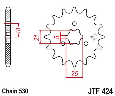 GPZ 250 (1983 - 1985) steel front sprocket | JT Sprockets